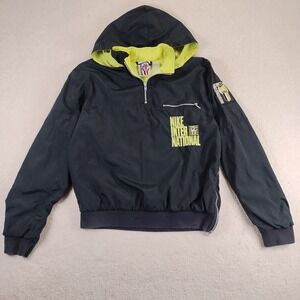 Vtg Nike International Windbreaker Jacket Men's S 1/4 Zip Pullover Spell Out 90s